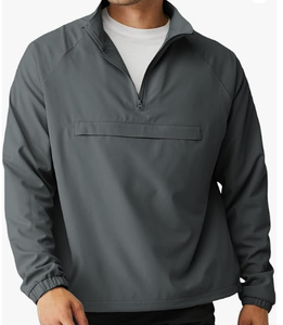 Chaqueta Cortavientos Ligera con Cierre de Cremallera de Cuarto para Hombre, con Estampado Invernal y Bolsillos Laterales, para Golf, Senderismo y Correr - Product Image 2