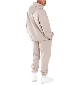 2023 sweat à capuche imprimé avec logo personnalisé pour hommes à manches longues couleur marron sweat à capuche uni sweats pour hommes - Product Image 3