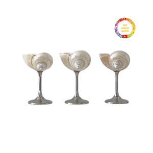 Copa de vino de concha marina hecha a mano Natural exquisita copa de cóctel de concha para cumpleaños y Aniversario - Product Image 1