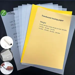 80gsm 120gsm A4 Wit Doorschijnend Papier Afdrukken Enveloppen Inkjet Natuurlijke Doorschijnende Vellum Papier Rol