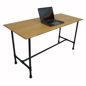 BFPB003-140x60cm Bamboo Pipe <b>Desk</b> Computer <b>Desk</b> with Unique Pipe Legs - Product Image 1