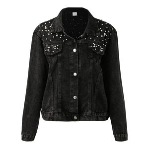Top Trend High Quality <b>Men</b> Winter Denim <b>Jacket</b> Best Style Regular Size Rhinestone Denim <b>Jacket</b> For <b>Men</b> - Product Image 1