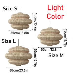 Top des tendances de haute qualité grandes lampes suspendues en rotin faites à la main vintage africaines à 3 niveaux du Vietnam - Product Image 6