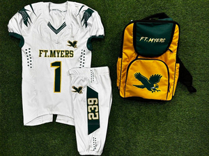 ชุดยูนิฟอร์มอเมริกันฟุตบอลแบบทีมสั่งทำพิเศษ วินเทจ คลับ โพลีเอสเตอร์ สำหรับเยาวชนและผู้ใหญ่ แบบซับลิเมชั่น ตาข่าย ทวิล ทีมทาคเคิล - Product Image 3