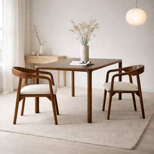 Table à manger en bois de manguier massif LUMEN |   Design moderne Japandi pour villa et appartement |   Garantie 10 ans 8 places - Product Image 5