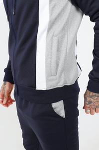 Logotipo personalizado Nuevo producto innovador Diseño a rayas laterales trajes para correr logotipo personalizado deportes chándal para hombre - Product Image 5