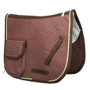 CLOVELIS IMPEX Tapis de selle western personnalisé en satin avec poche, respirant, finition de luxe pour l'équitation et les marques - Product Image 1