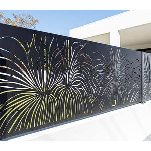 Valla de privacidad de aluminio con recubrimiento en polvo de tamaño personalizado moderno Valla de corte láser para jardín - Product Image 6