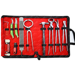 Nouveau cheval maréchal-ferrant Kit d'outils Instrument vétérinaire avec sabot tondeuse outils de ferrage extracteur d'ongles marteau pinces couteau - Product Image 5