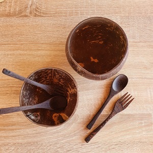 Cuencos ecológicos para batidos de cáscara de coco, fabricante de Vietnam, cuencos pulidos hechos a mano de exportación, precio de fábrica de 13-16cm - Product Image 3