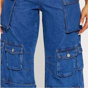 Custom Made High Street Women Baggy Trouser Cargo Style Denim Pants Multi Pockets Faded Washed Denim Wide Leg Cargo <b>Jeans</b> Pants - Product Image 4