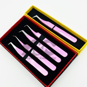 แหนบต่อขนตาปลอมมิงค์กล่องเดียวสแตนเลสแหนบต่อขนตาโลโก้ฟรีกล่องกระดาษบรรจุภัณฑ์แบบยั่งยืน - Product Image 4