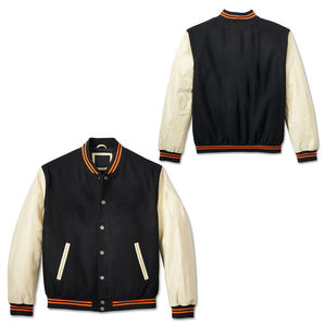 Veste de baseball pour hommes pull vêtements d'extérieur Cardigan jeunesse Hong Kong Style mince été Version noir une pièce vêtements personnalisés - Product Image 3