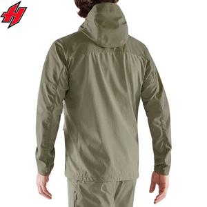 Logo personnalisable veste coupe-vent réfléchissante légère imperméable course à pied vélo capuche avec poche hiver randonnée imperméable - Product Image 4