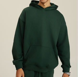 Sudadera con capucha de algodón de 450gsm de peso pesado de alta calidad con logotipo bordado personalizado jersey de gran tamaño para hombres patrón de estampado polar de tamaño 6XL - Product Image 2