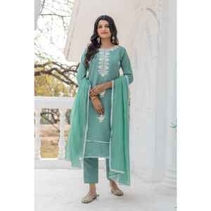 LANZAMIENTO DE NUEVA ROPA FESTIVA SALWAR KAMEEZ con DUPATTA & PENT FAUX GEORGETTE REVERSIBLE ROPA DE FIESTA CÓMODA INTERIOR - Product Image 1