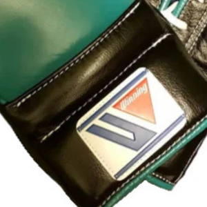 Gants de boxe à lacets Winning, vert et noir, cuir véritable de qualité supérieure, gants d'entraînement et de sparring professionnels, 8oz, 10oz, 12oz - Product Image 6