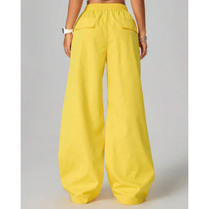 Pantalon de survêtement Baggy décontracté pour femmes Joggers en coton doux avec cordon de serrage à la taille élastique coupe ample pour l'été - Product Image 6