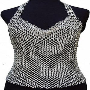 เสื้อสายคล้องคอโซ่ประดับกระดุมยุคกลางเสื้อสายคล้องคออลูมิเนียมสุดเซ็กซี่เสื้อบิกินี่สุดเก๋สำหรับเด็กผู้หญิง Calvin - Product Image 1