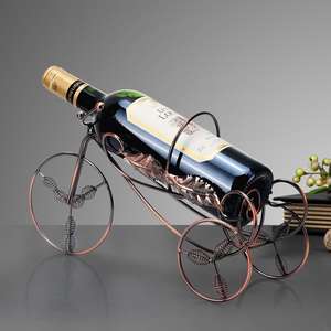 Soporte para botella de vino con escultura de aluminio de alta calidad, estante de Metal plateado para Decoración de mesa a precio barato - Product Image 6