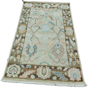 High Quality Persian Oushak Cotton <b>Carpet</b> Runner Hand Knotted 3x3 Living Room Area Door <b>Carpet</b> Set Non-Slip PET Friendly <b>Foam</b> - Product Image 1