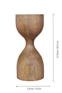 Portavelas de madera antiguo minimalista HF Crafts, soporte de pilar de playa Vintage para decoración de mesa de comedor de Navidad - Product Image 5