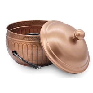 Bol de tuyau en cuivre de conception martelée fini antique pour l'arrosage des plantes de jardin à la maison utiliser un bol de tuyau de jardin en cuivre décoratif - Product Image 5