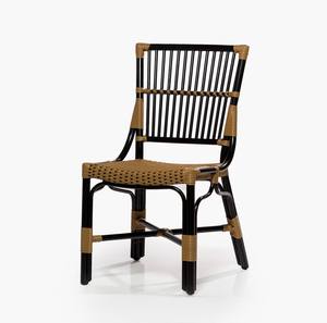 Silla de Comedor Moderna con Estructura de Aluminio y Ratán Sintético Tejido, Diseño Impermeable, Ecológico y Duradero para Hogar, Oficina y Apartamento - Product Image 2