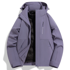 แจ็กเก็ตกันลมไซส์ใหญ่สำหรับผู้ชายแจ็คเก็ตให้ความอบอุ่นสำหรับฤดูหนาวโลโก้ออกแบบได้ตามที่ต้องการ - Product Image 4