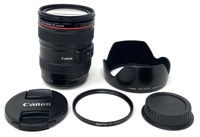 used camera lens Canon EF 24-105mm f\/4 L is USM Lens for Canon EOS SLR Cameras - White Box (Bulk Packaging)