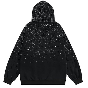 Sudadera Casual de Invierno para Mujer con Capucha y Pedrería, Tejida en 100% Algodón, Adornos Brillantes, Ecológica - Product Image 2