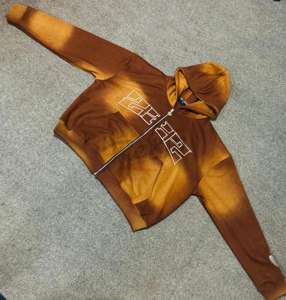 Sweat à capuche avec fermeture éclair brodé de strass personnalisés motif solide Sweat à capuche avec fermeture éclair brodé Sweat à capuche avec pierre du Rhin - Product Image 6