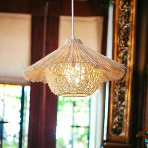 Premium Quality Natural Rattan <b>Bamboo</b> Pendant Lamp <b>Shades</b> Hand Weaving Ceiling Hanging Lampshade for Restaurant Kitchen Island - Product Image 3