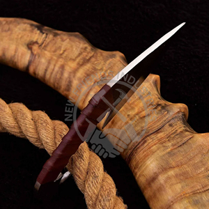Hot Selling Medieval Viking Outdoor Hunting <b>Knife</b> Hand Forged with Leather Wrapped Handle for Camping DIY Grade OEM Customizable - Product Image 4