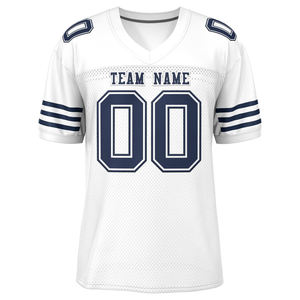 Vêtements de sport, maillots de football américain, OEM, maille polyester, séchage rapide, respirant, logo d'équipe personnalisé, numéros nominatifs, sublimation - Product Image 3