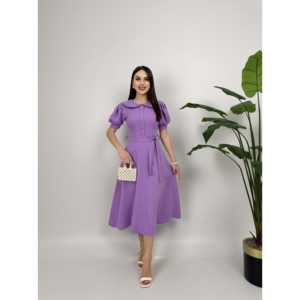 Robe midi confortable pour bébé avec col et ceinture 2111 - Product Image 4