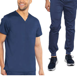 Vente en gros de gommages médicaux uniformes d'infirmière Spandex polyester pour infirmière uniformes d'hôpital gommages demi-manches élégants pour hommes unisexe - Product Image 2