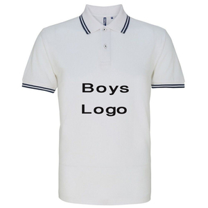 Vente en gros de polo uni 100% coton imprimé sur mesure pour enfants manches courtes décontractées à séchage rapide en blanc ou noir - Product Image 5