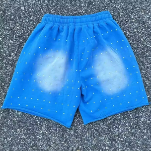 Shorts de survêtement décontractés unisexe personnalisés OEM 2025 avec broderies et patchs, entrejambe de 5 pouces, en mélange de coton molletonné 100% coton, respirant et à séchage rapide - Product Image 6
