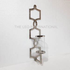 Aluminum Metal Concrete Unique Candle Jar Irregular Shape Gold Plated Fancy Style Luxury Hotel <b>Lighting</b> Decor Wall Scones - Product Image 2