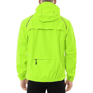 Chaqueta Cortavientos Ultraligera con Capucha Verde Fluorescente para Hombre, Resistente al Agua, para Correr, Ciclismo, Senderismo y Aventuras al Aire Libre 2026 - Product Image 6