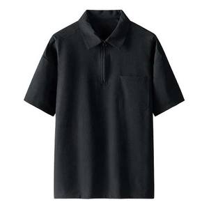 High Quality Slim Fit Zipper Men's Polo <b>T</b> <b>Shirts</b> 2024 100% Cotton Turn Down <b>Collar</b> Breathable Blank Quarter Zip Men Polo <b>Shirts</b> - Product Image 5