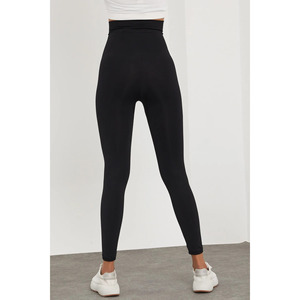 Leggings corsetto nero a vita alta in Silicone antiscivolo fasciato rassodante e dimagrante collettore dell'anca - Product Image 2