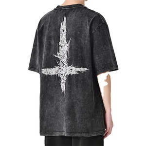 เสื้อยืดดีไซน์ใหม่ปี 2023 แบบสั่งทำพิเศษ ผ้าฝ้าย 100% เรียบง่าย สไตล์ลำลอง ผู้ชาย ไซส์ใหญ่ ทรงโอเวอร์ไซส์ ล้างสีแบบแอซิดวอช - Product Image 1