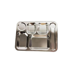 Plateau alimentaire multi-compartiments en acier inoxydable de qualité supérieure, plaque étanche, durable et facile à nettoyer pour des repas sains - Product Image 2
