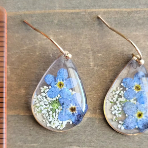 ต่างหูเรซิ่นปักลาย ทำมือ สแตนเลส เครื่องประดับแฟชั่นสำหรับผู้หญิง สาวๆ สไตล์คลาสสิกสำหรับงานแต่งงาน คุณภาพสูง - Product Image 1