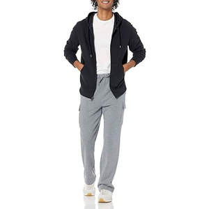 Pantalons pour hommes délavés Pantalons de survêtement en molleton cargo doux avec dos brossé Pantalons chauds Joggers décontractés avec poches cargo à bas prix - Product Image 4