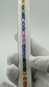 Zafiro Multicolor Pulido Natural, Corte Octogonal 5x7mm, Piedra Suelta de Alta Calidad - Product Image 2