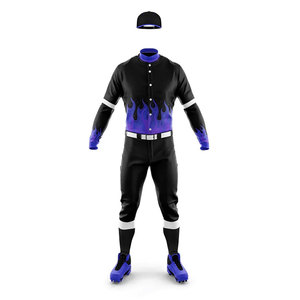 Factory Wholesale Custom Label Printed Professional Design Fashionable <b>Baseball</b> Uniforms Breathable Quick Dry 100% Polyester - Product Image 5