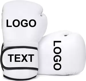 Gants de boxe MMA professionnels de haute qualité en cuir fabriqués sur mesure, évacuant l'humidité pour la boxe de fermeture - Product Image 1